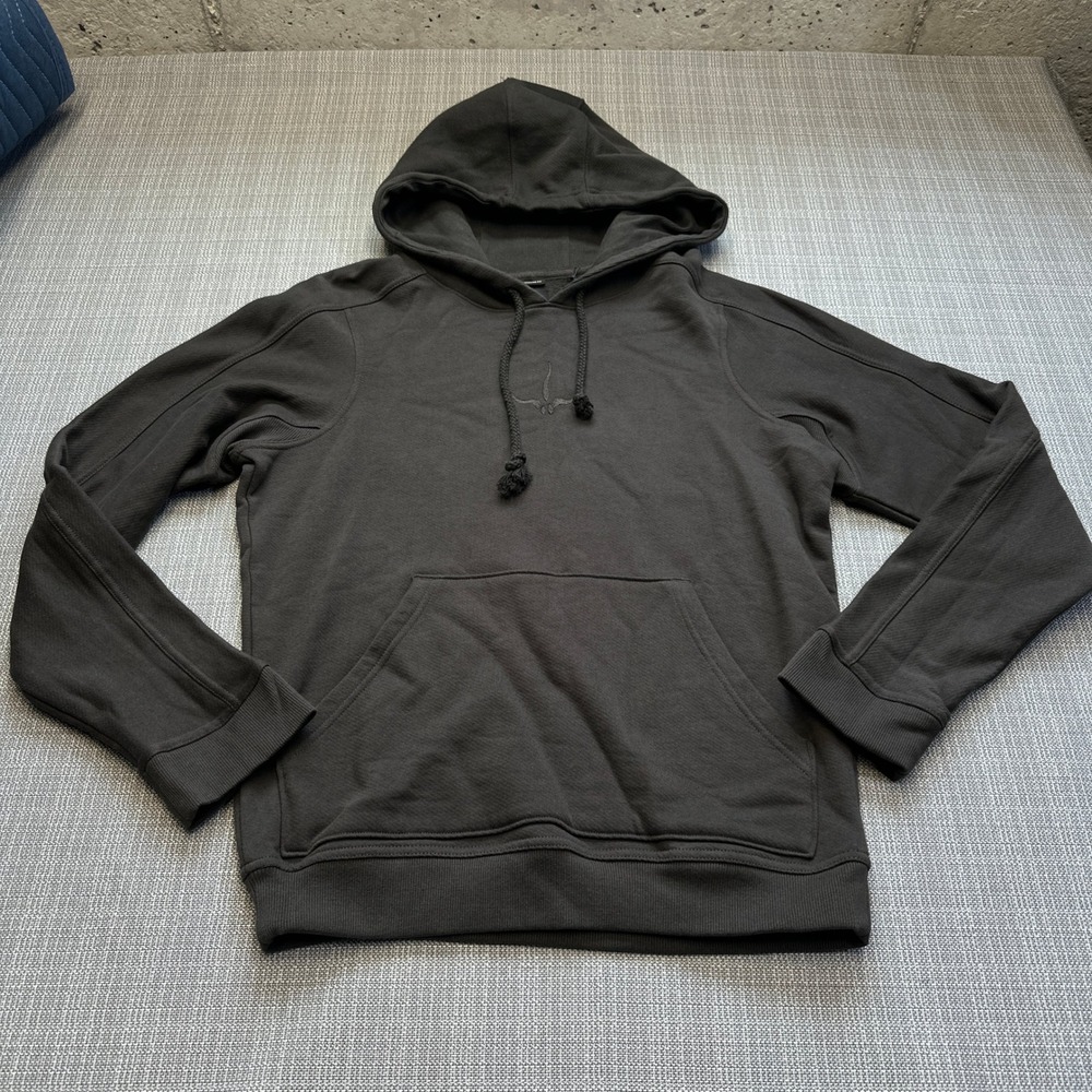New Prana Hoodie Mens XS Green Sweatshirt‎ Pullover Embroidered Organic Heritage